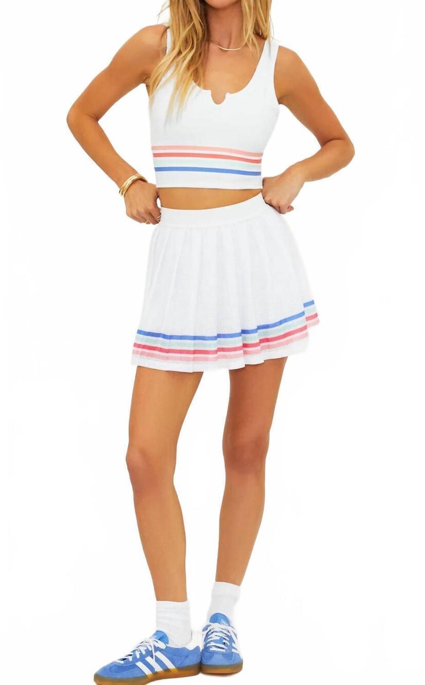 NEW BEACH RIOT irina skirt in bright white horizon
